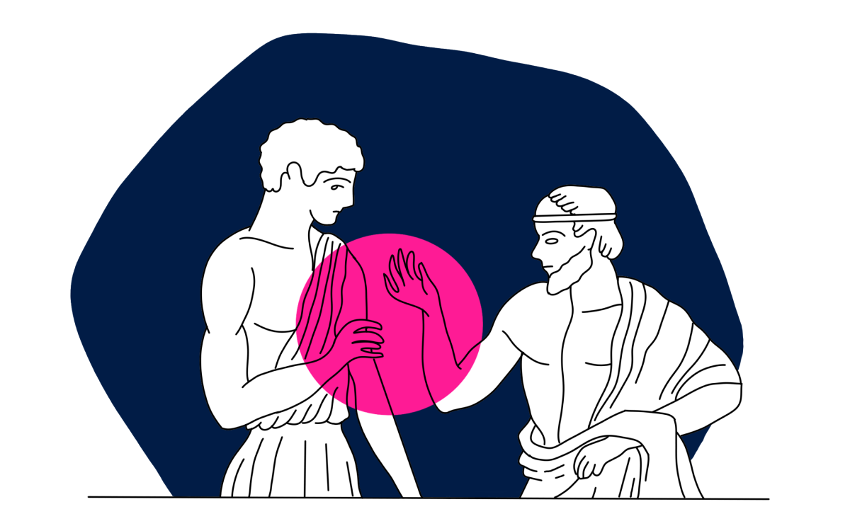 Ilustración de Méntor y Telémaco