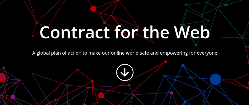 Captura de pantalla del contract for the web