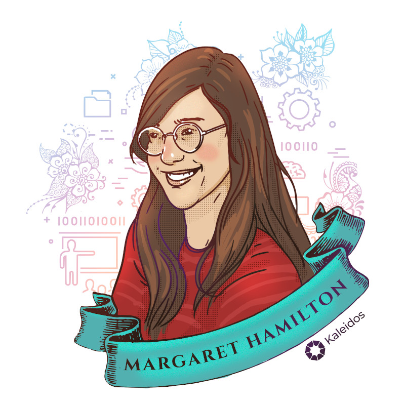 Ilustración de Margaret Hamilton por Juan de la Cruz.