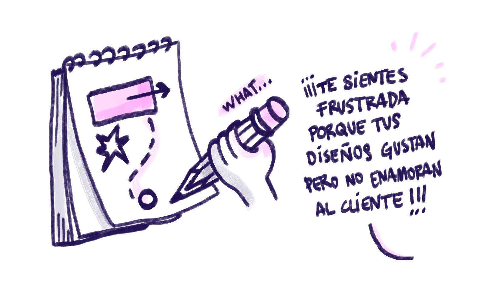 Una mano dibujando con un lápiz sobre una libreta