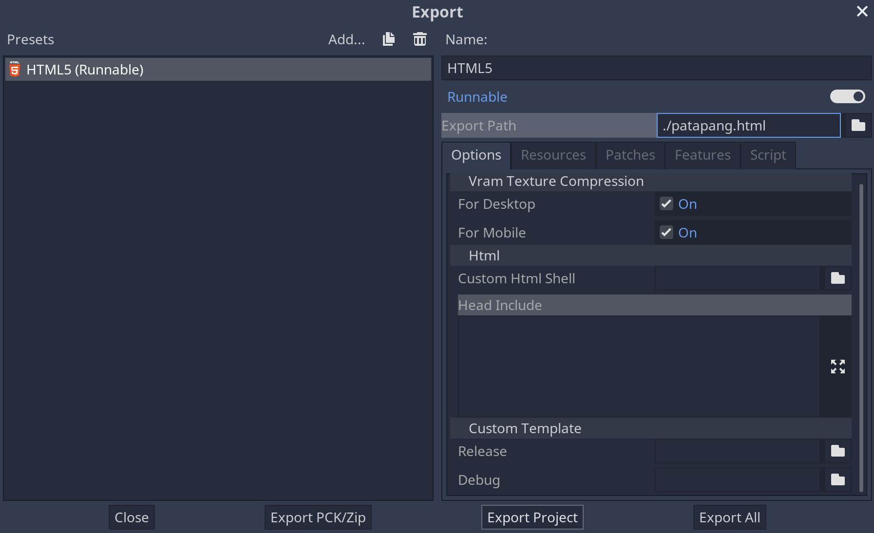 Godot screenshot